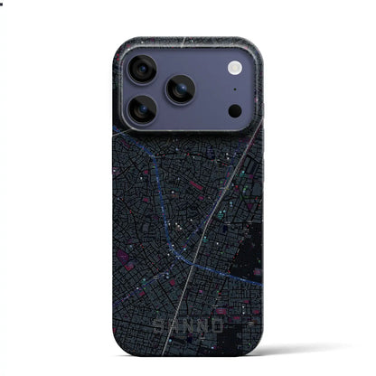 【山王（東京都）】地図柄iPhoneケース（バックカバータイプ）