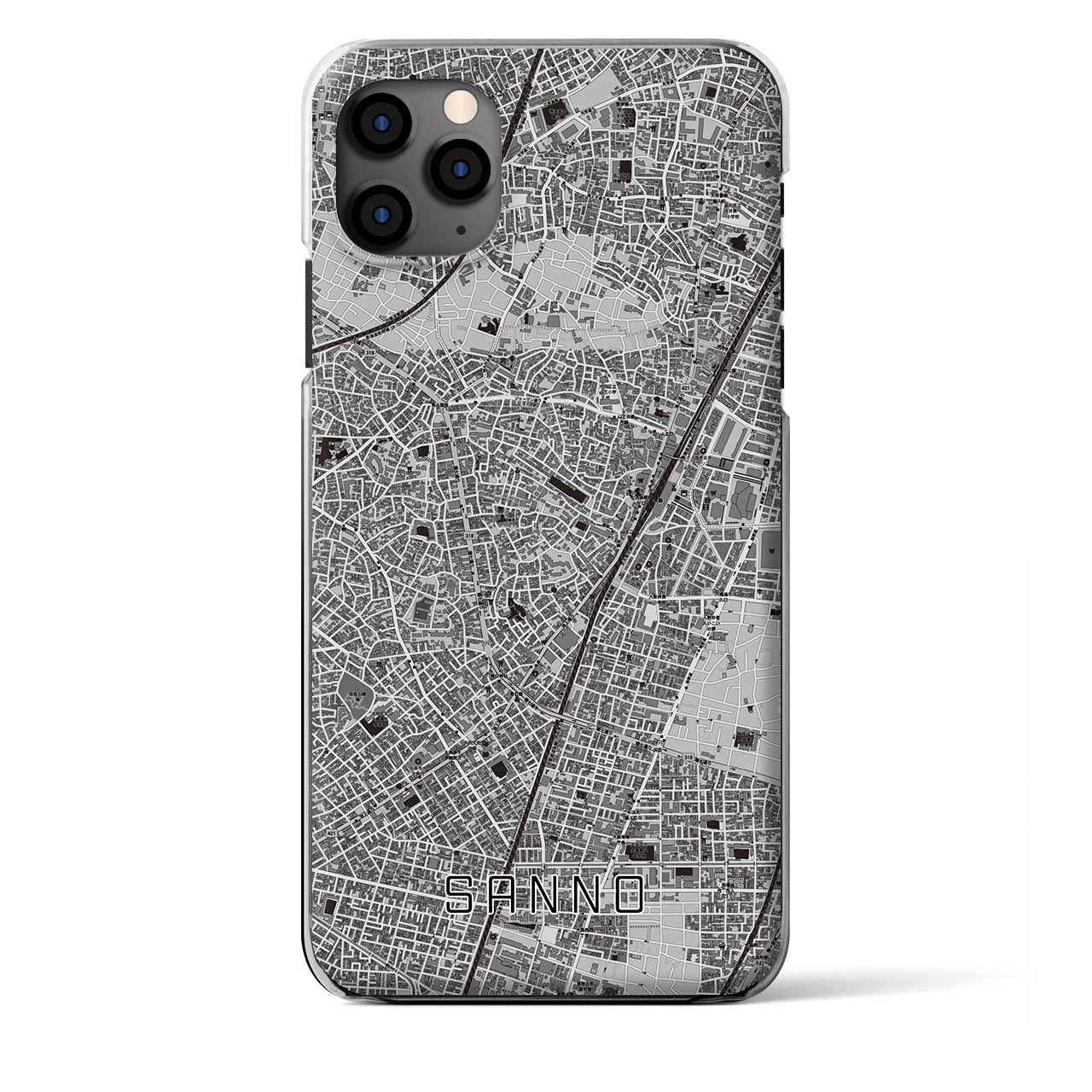 【山王（東京都）】地図柄iPhoneケース（クリアタイプ）