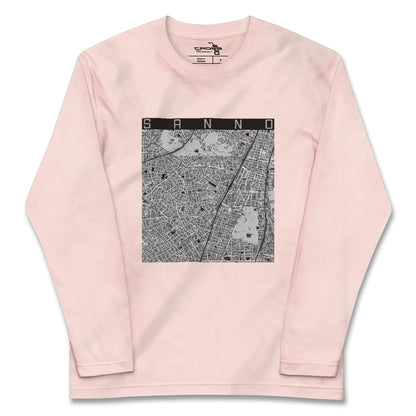 【山王（東京都）】地図柄ロングスリーブTシャツ