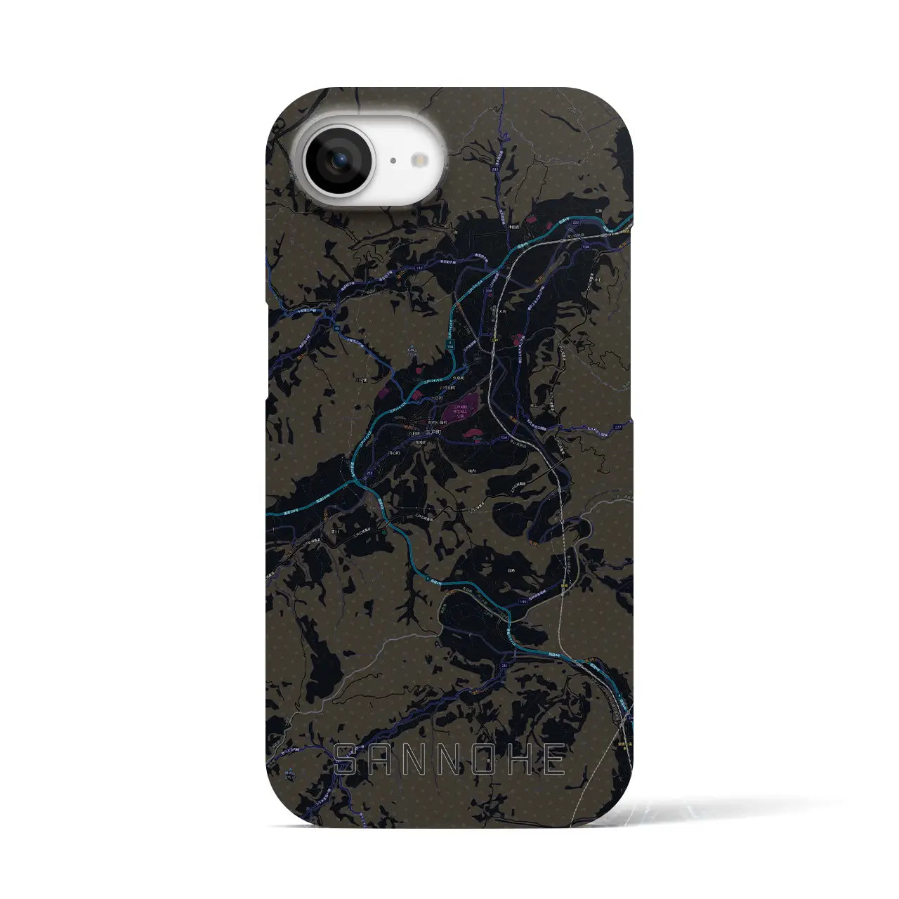 【三戸（青森県）】地図柄iPhoneケース（バックカバータイプ）