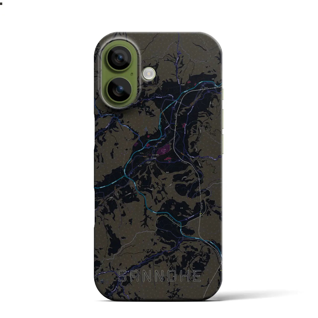 【三戸（青森県）】地図柄iPhoneケース（バックカバータイプ）