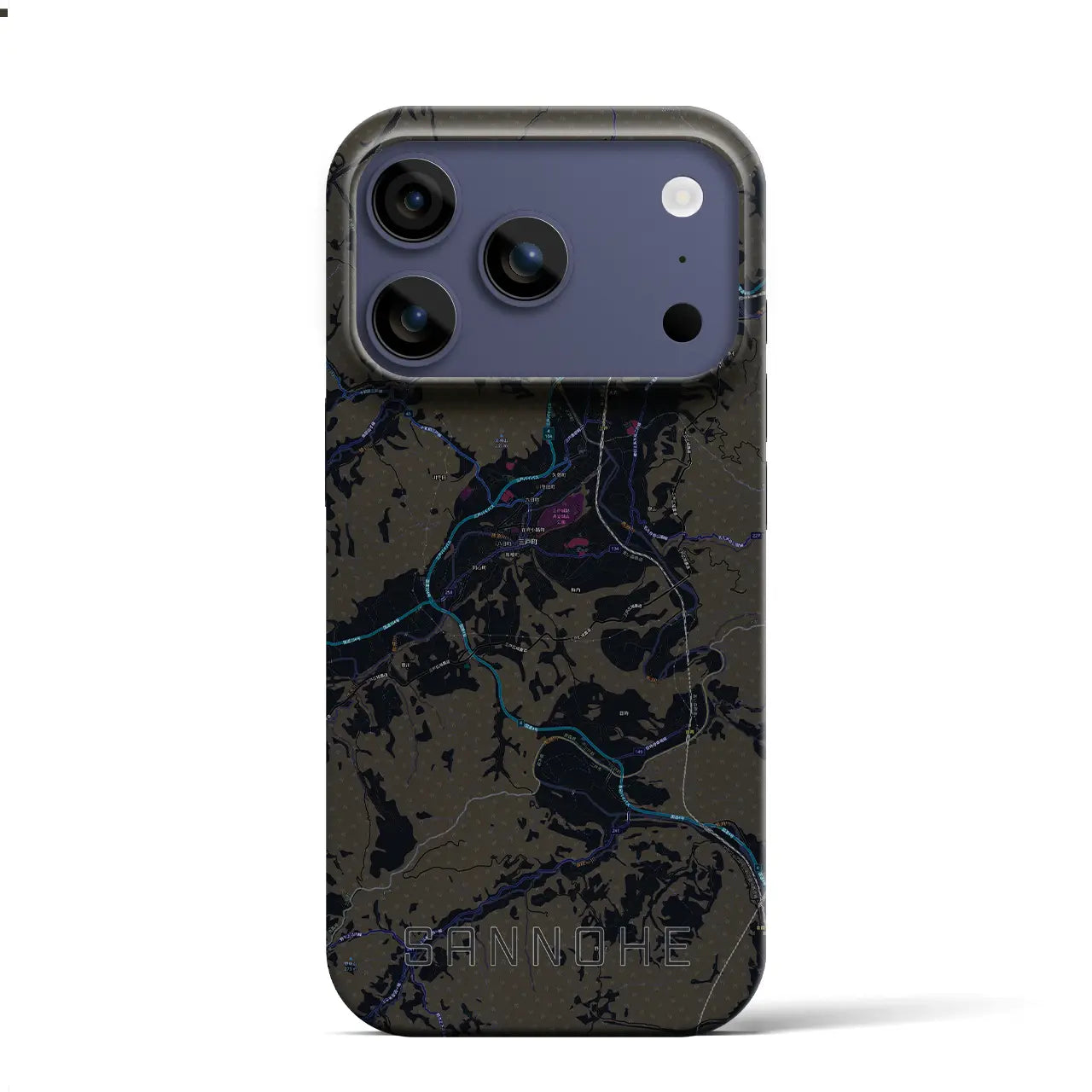 【三戸（青森県）】地図柄iPhoneケース（バックカバータイプ）