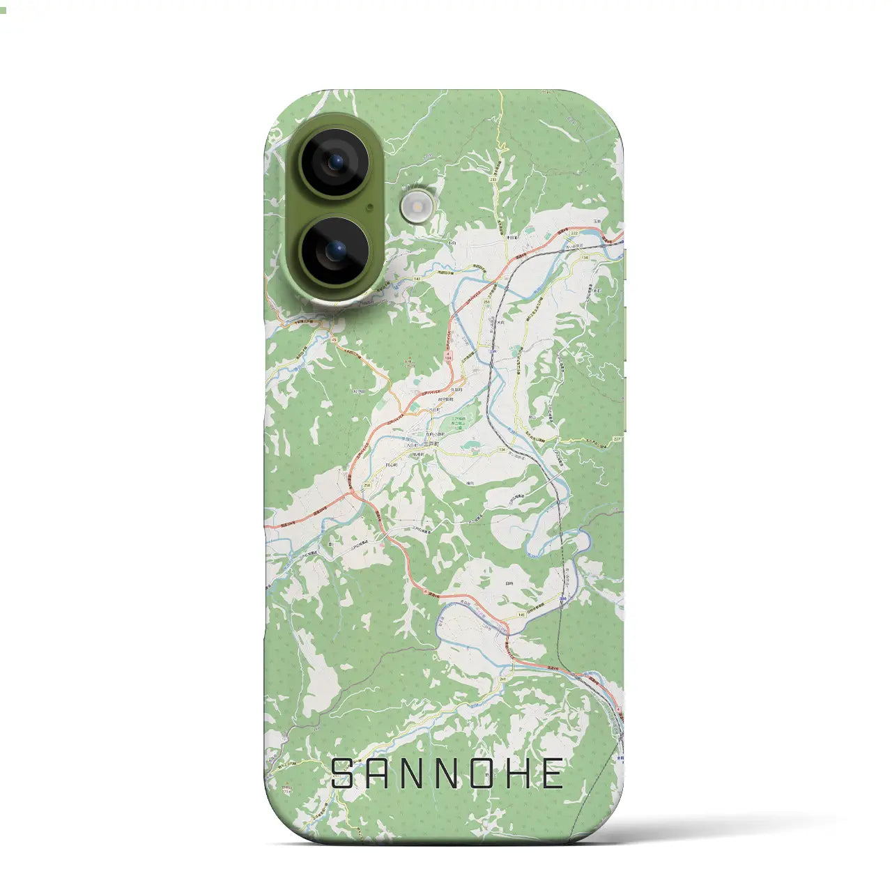 【三戸（青森県）】地図柄iPhoneケース（バックカバータイプ）