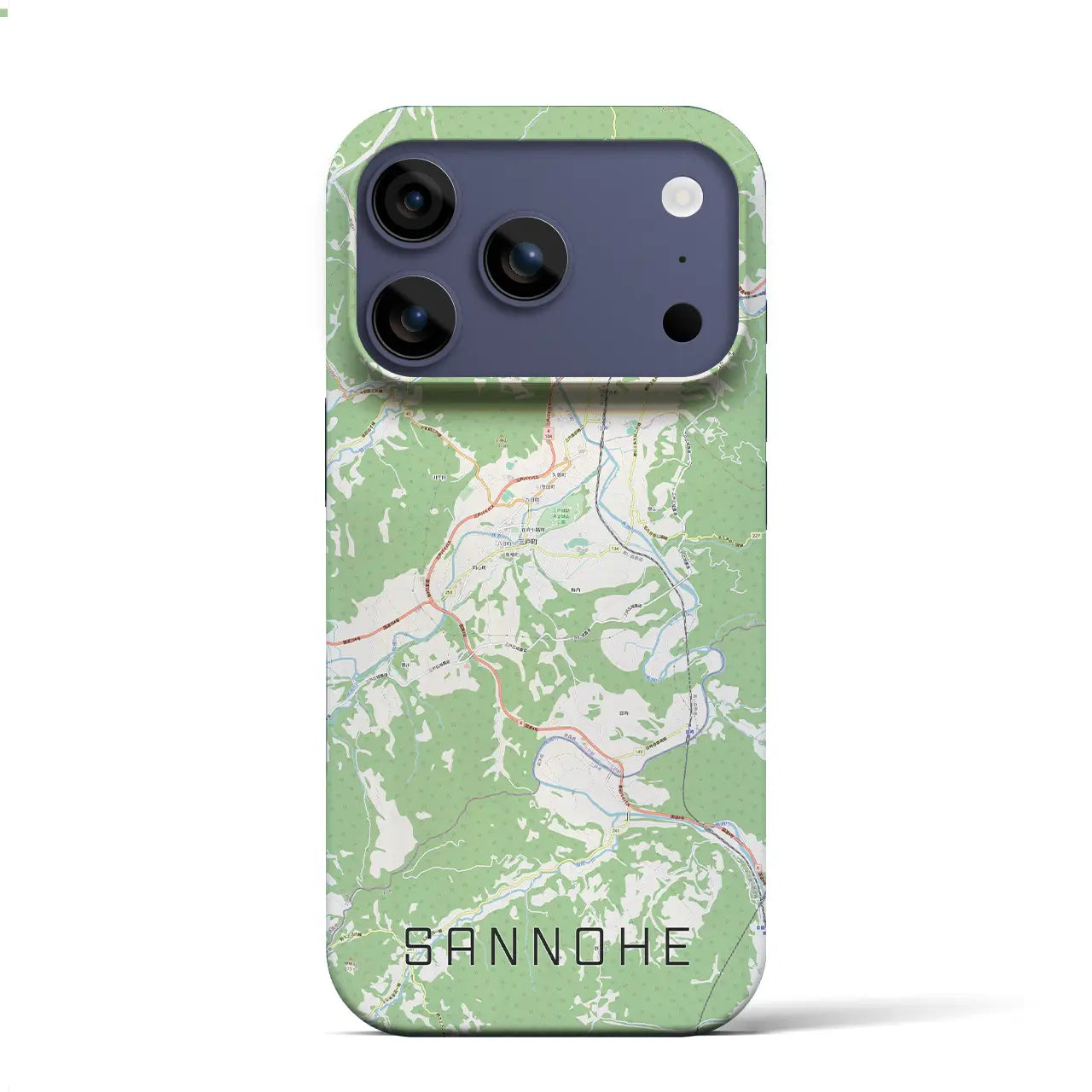 【三戸（青森県）】地図柄iPhoneケース（バックカバータイプ）