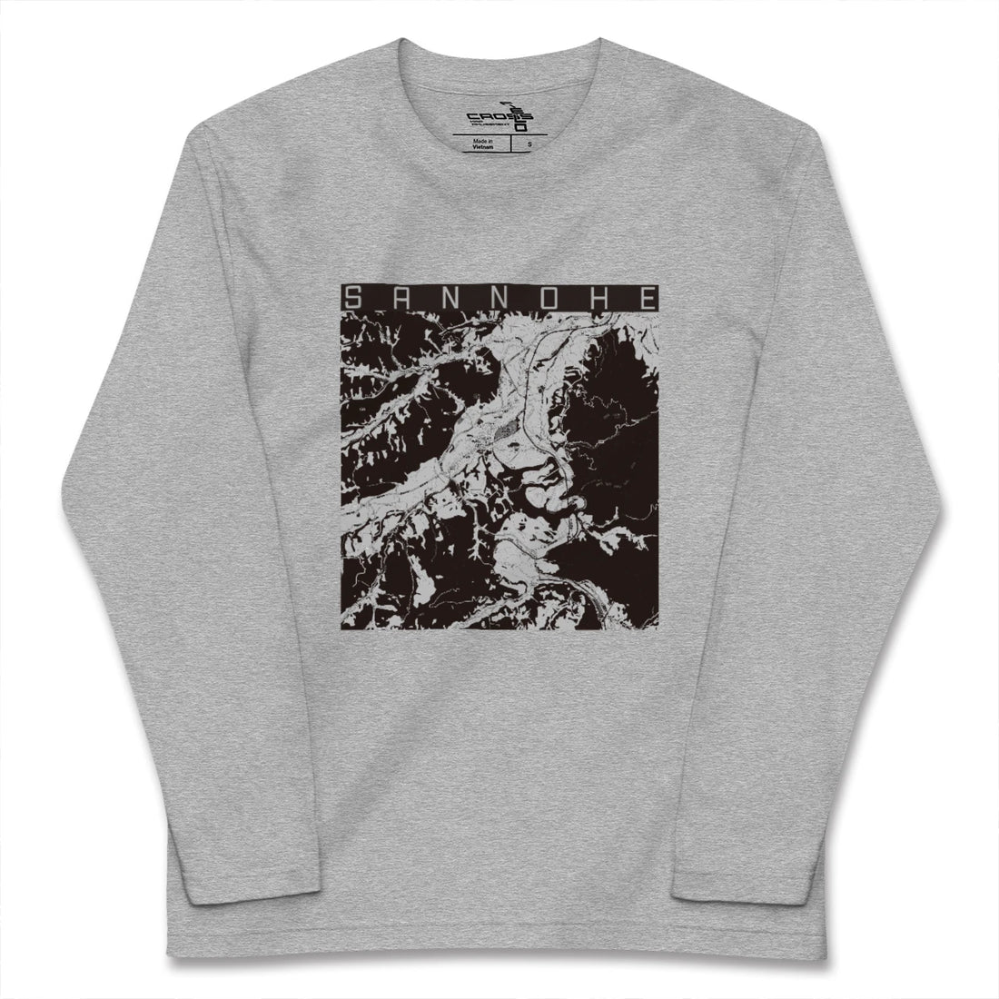 【三戸(青森県)】地図柄ロングスリーブTシャツ