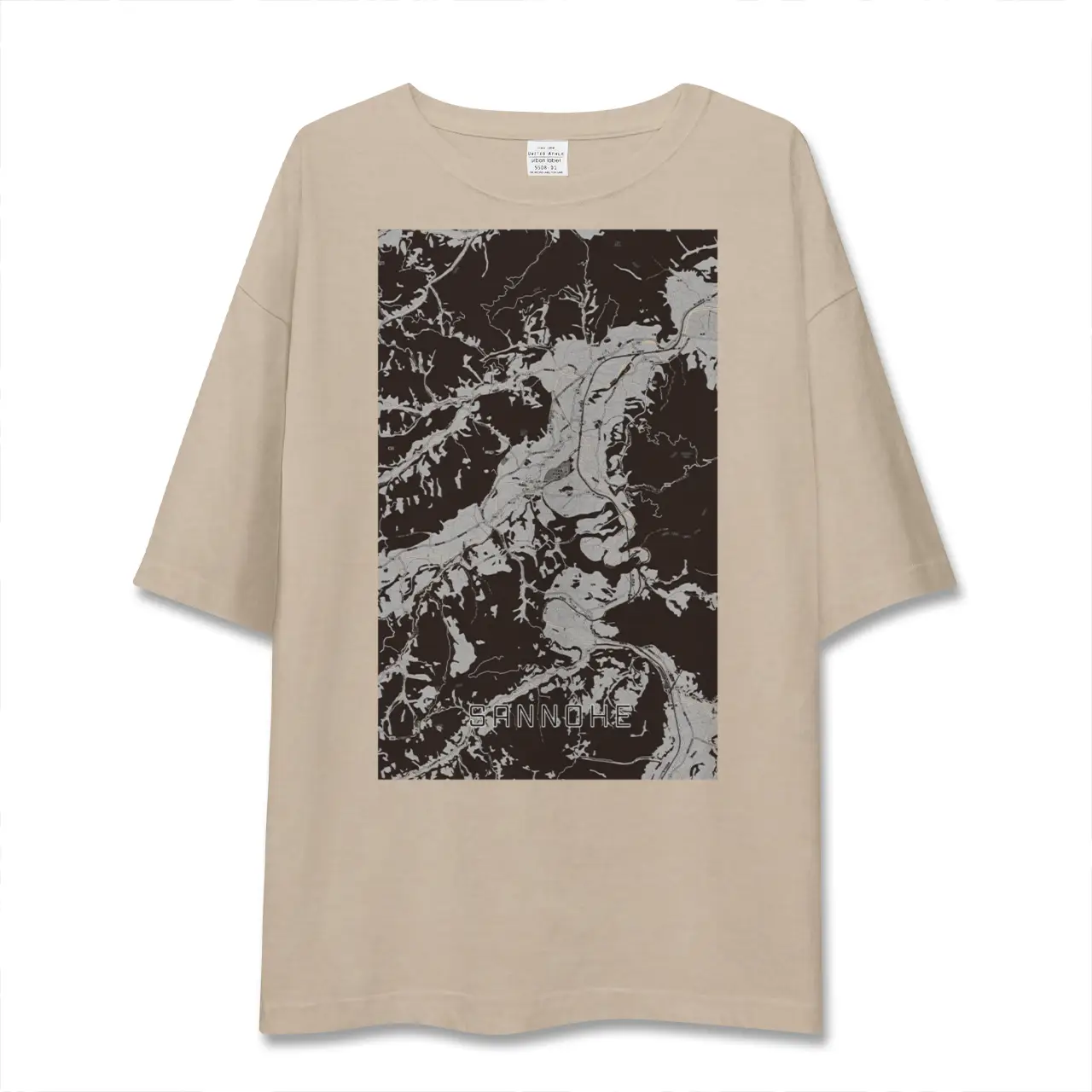 【三戸（青森県）】地図柄ビッグシルエットTシャツ