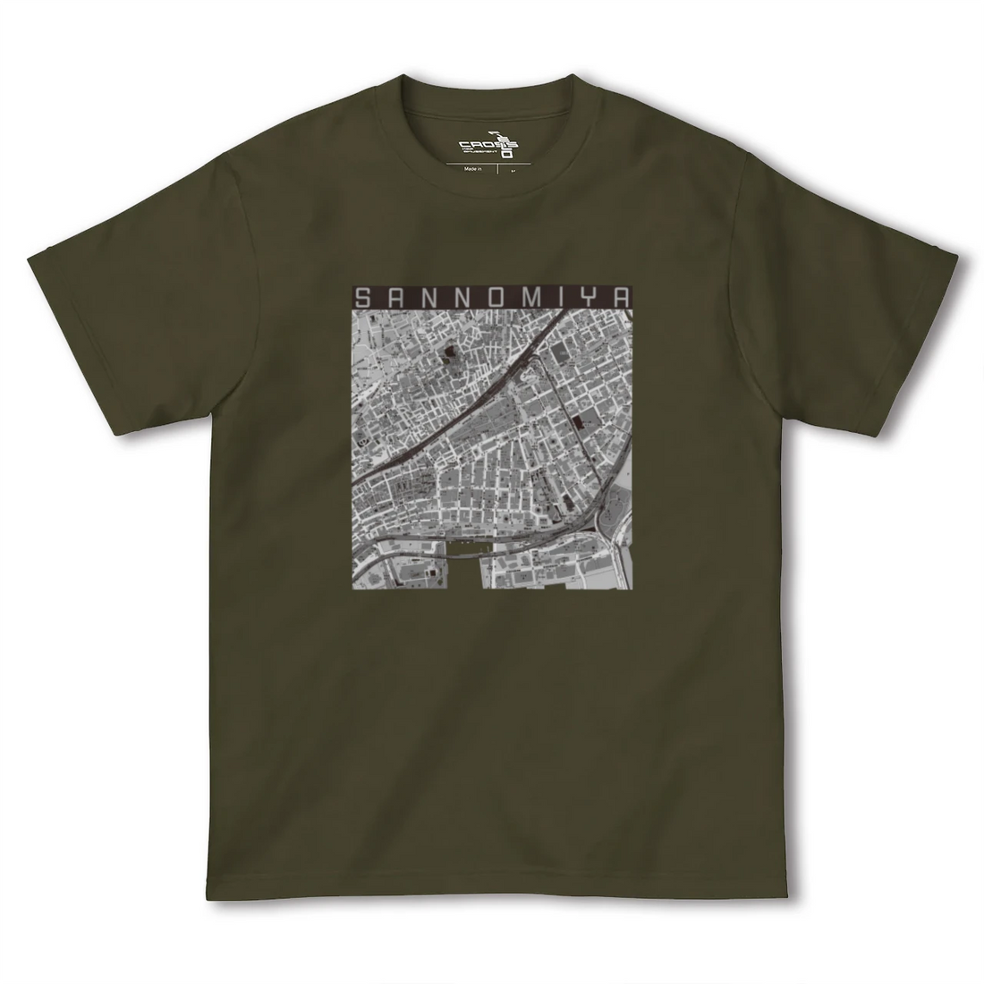 【三宮(兵庫県)】地図柄ヘビーウェイトTシャツ