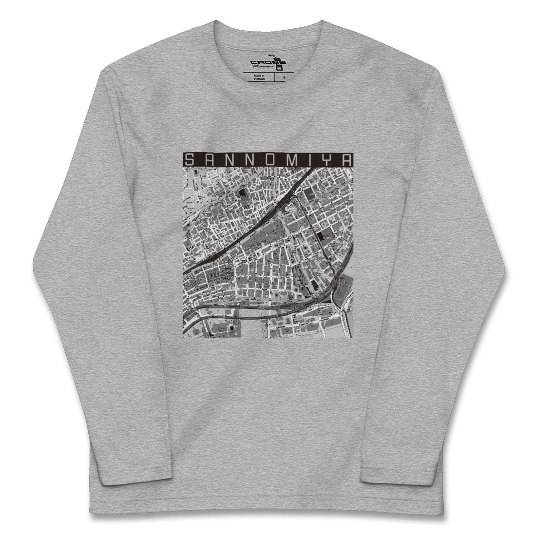 【三宮2(兵庫県)】地図柄ロングスリーブTシャツ