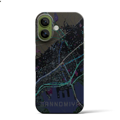 【三宮（兵庫県）】地図柄iPhoneケース（バックカバータイプ）