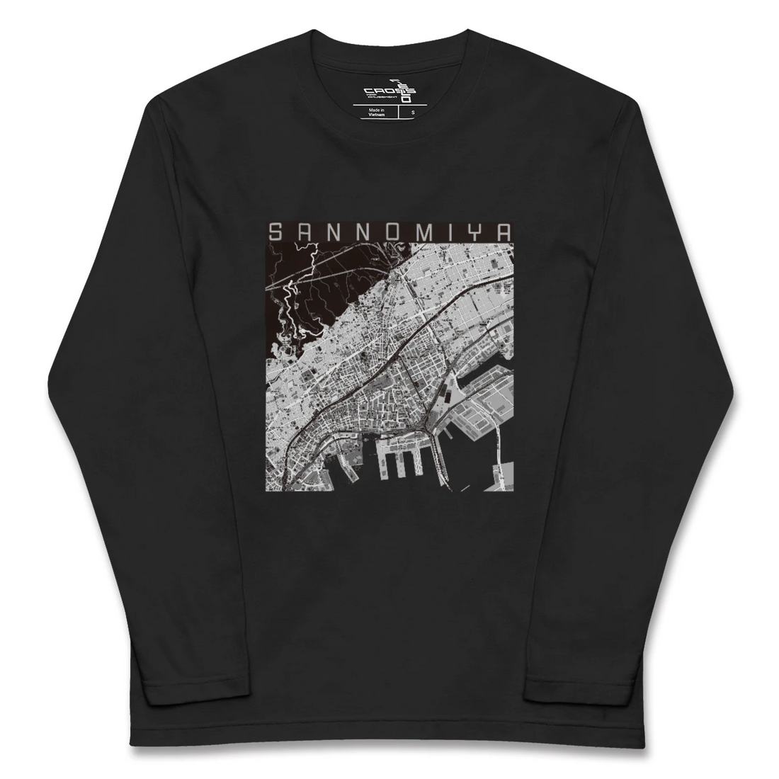【三宮（兵庫県）】地図柄ロングスリーブTシャツ