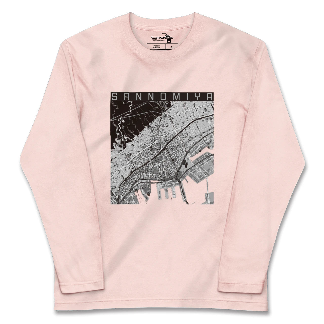 【三宮（兵庫県）】地図柄ロングスリーブTシャツ