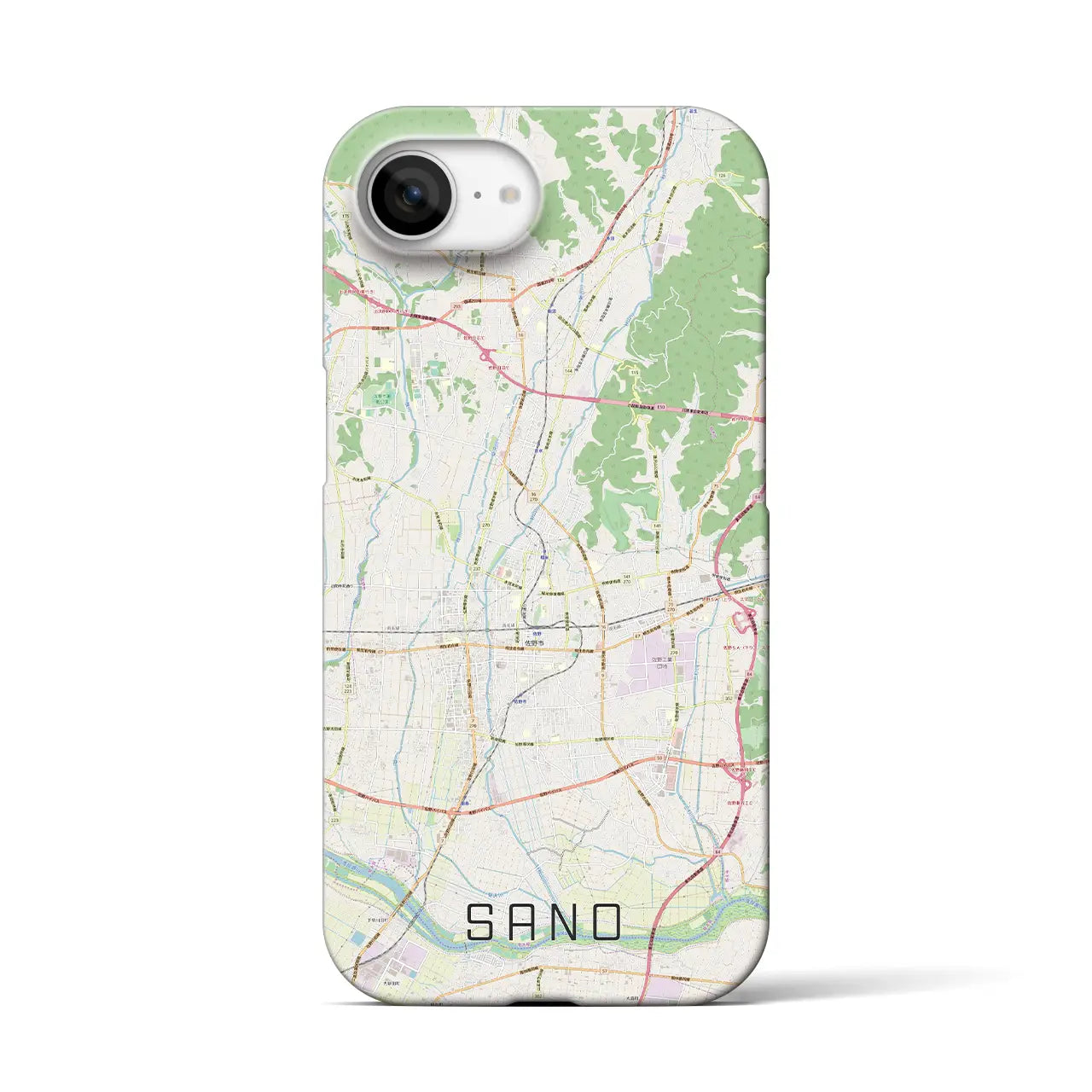 【佐野（栃木県）】地図柄iPhoneケース（バックカバータイプ）