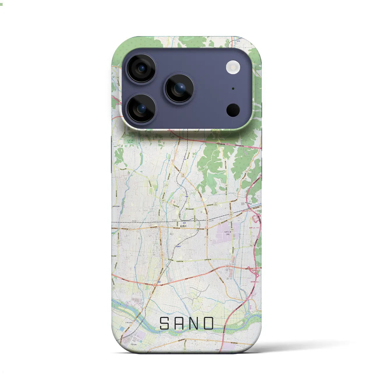 【佐野（栃木県）】地図柄iPhoneケース（バックカバータイプ）