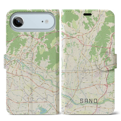 【佐野（栃木県）】地図柄iPhoneケース（手帳タイプ）