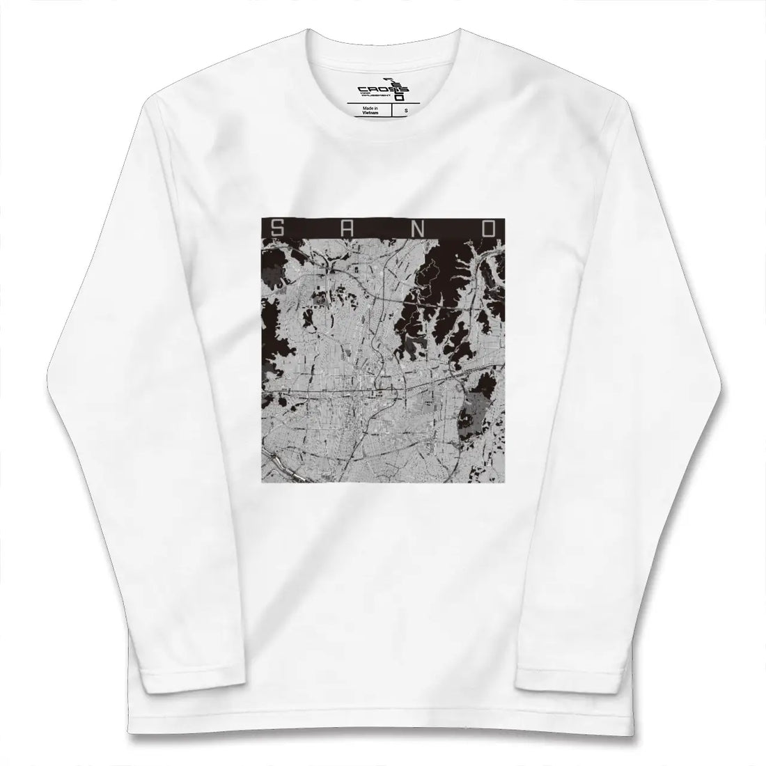 【佐野（栃木県）】地図柄ロングスリーブTシャツ