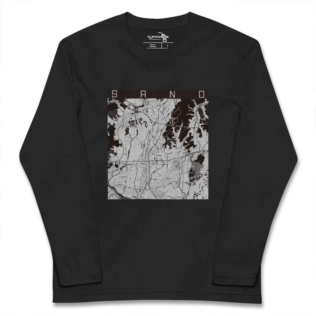 【佐野（栃木県）】地図柄ロングスリーブTシャツ
