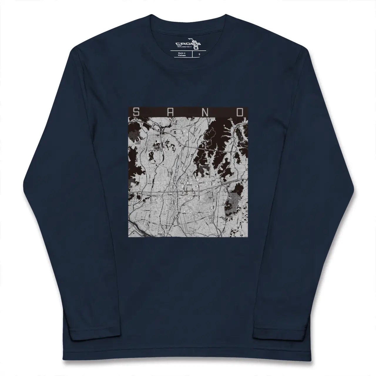 【佐野（栃木県）】地図柄ロングスリーブTシャツ