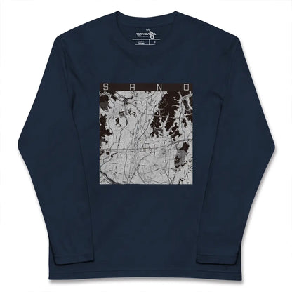 【佐野（栃木県）】地図柄ロングスリーブTシャツ