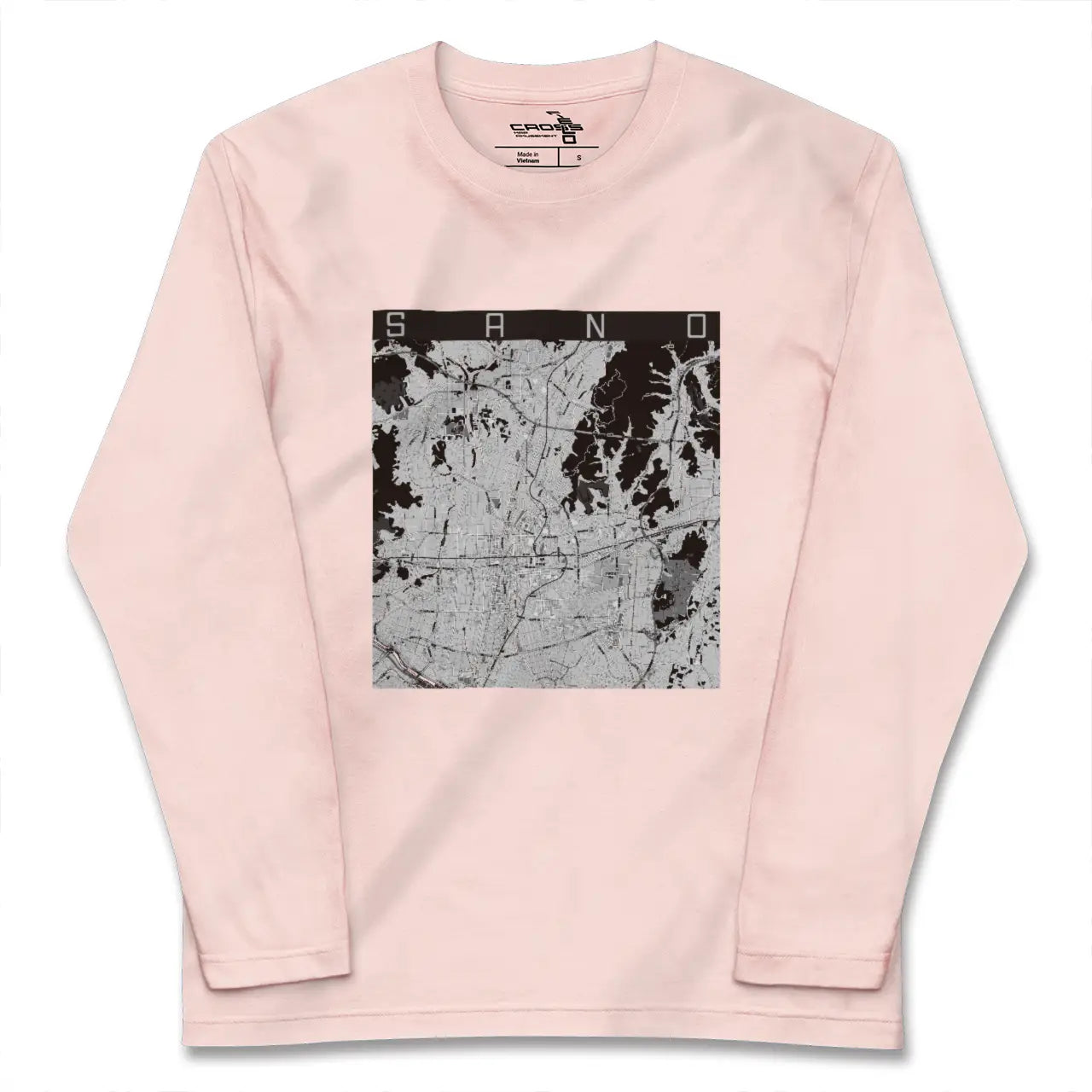 【佐野（栃木県）】地図柄ロングスリーブTシャツ