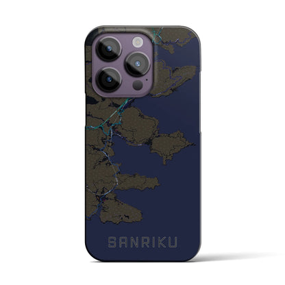 【三陸（岩手県）】地図柄iPhoneケース（バックカバータイプ）