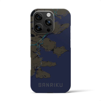 【三陸（岩手県）】地図柄iPhoneケース（バックカバータイプ）