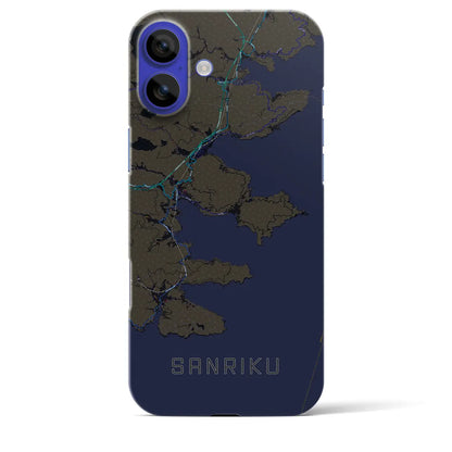 【三陸（岩手県）】地図柄iPhoneケース（バックカバータイプ）