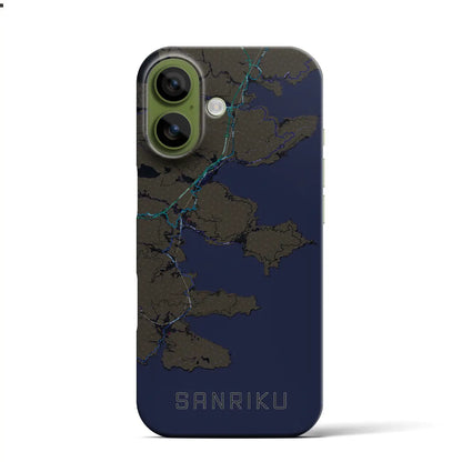 【三陸（岩手県）】地図柄iPhoneケース（バックカバータイプ）