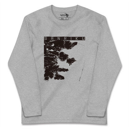 【三陸（岩手県）】地図柄ロングスリーブTシャツ