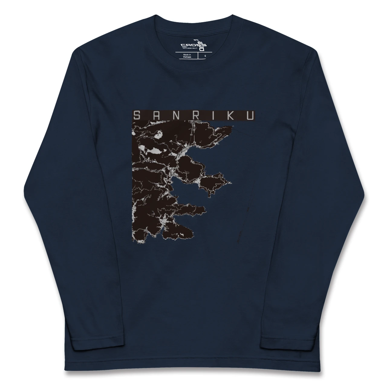 【三陸（岩手県）】地図柄ロングスリーブTシャツ