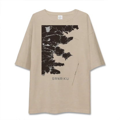 【三陸（岩手県）】地図柄ビッグシルエットTシャツ