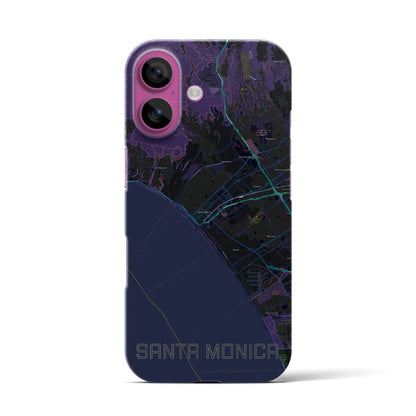 【サンタモニカ（アメリカ）】地図柄iPhoneケース（バックカバータイプ）