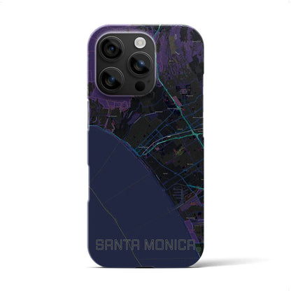 【サンタモニカ（アメリカ）】地図柄iPhoneケース（バックカバータイプ）