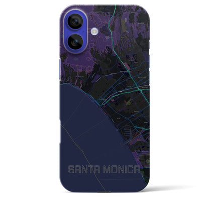 【サンタモニカ（アメリカ）】地図柄iPhoneケース（バックカバータイプ）