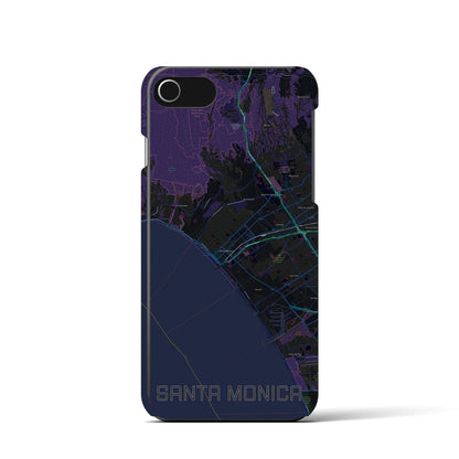 【サンタモニカ（アメリカ）】地図柄iPhoneケース（バックカバータイプ）