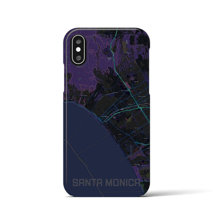 【サンタモニカ（アメリカ）】地図柄iPhoneケース（バックカバータイプ）