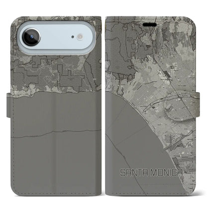 【サンタモニカ（アメリカ）】地図柄iPhoneケース（手帳タイプ）