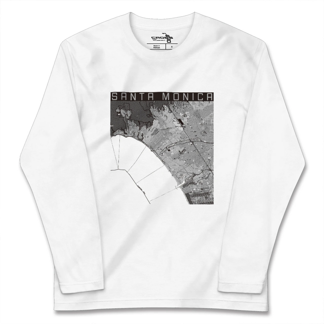 【サンタモニカ(アメリカ)】地図柄ロングスリーブTシャツ
