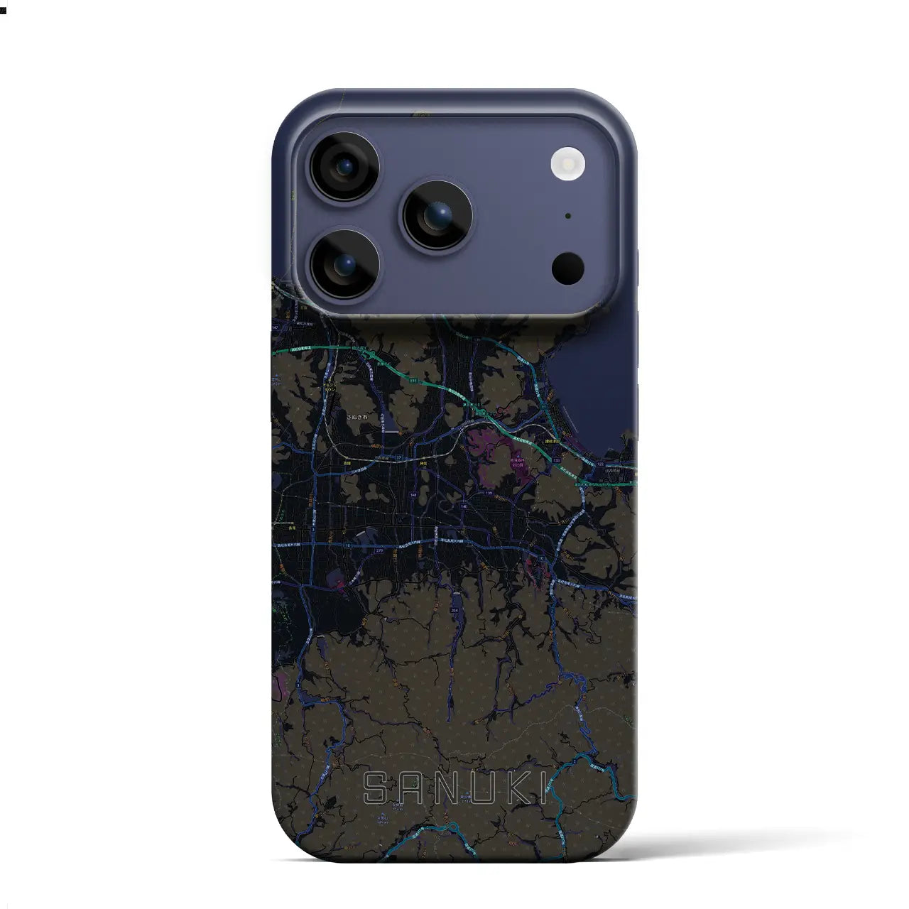 【さぬき（香川県）】地図柄iPhoneケース（バックカバータイプ）