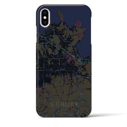 【さぬき（香川県）】地図柄iPhoneケース（バックカバータイプ）