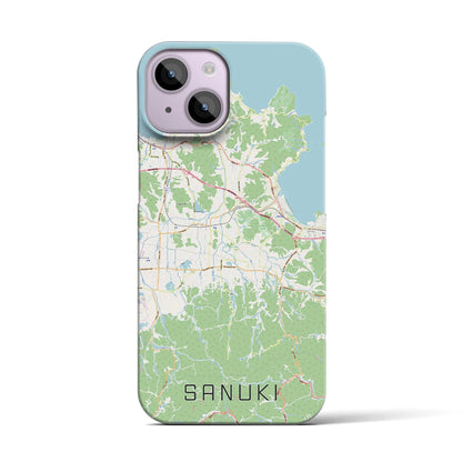 【さぬき（香川県）】地図柄iPhoneケース（バックカバータイプ）