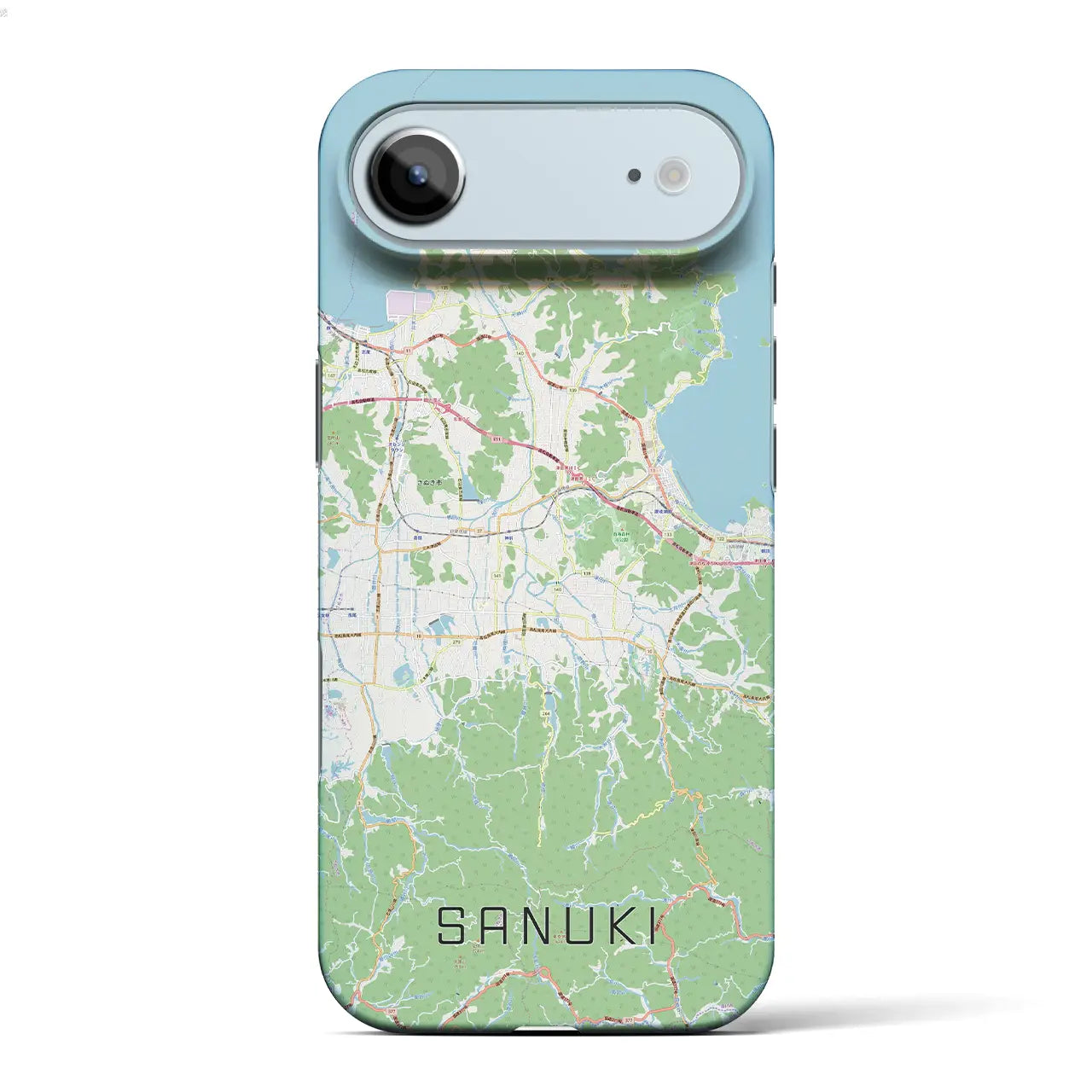 【さぬき（香川県）】地図柄iPhoneケース（バックカバータイプ）
