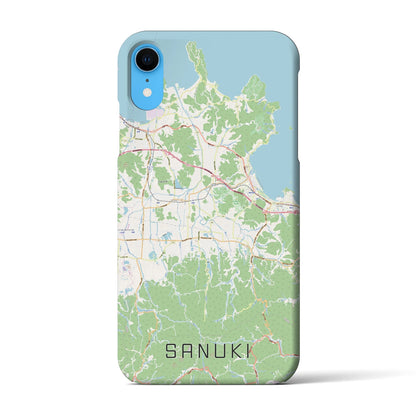 【さぬき（香川県）】地図柄iPhoneケース（バックカバータイプ）