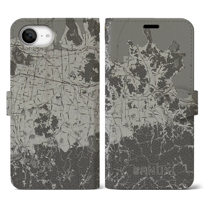 【さぬき（香川県）】地図柄iPhoneケース（手帳タイプ）