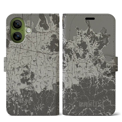 【さぬき（香川県）】地図柄iPhoneケース（手帳タイプ）