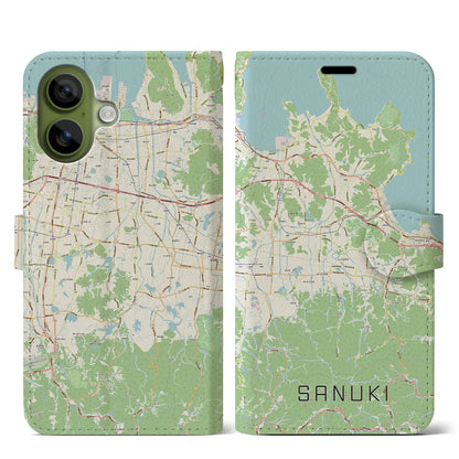 【さぬき（香川県）】地図柄iPhoneケース（手帳タイプ）