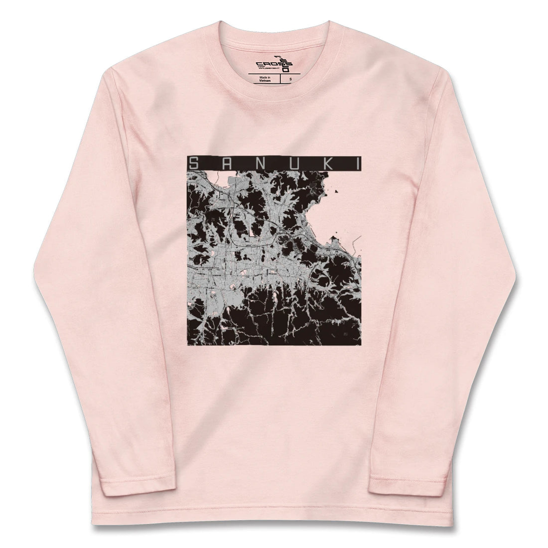 【さぬき(香川県)】地図柄ロングスリーブTシャツ