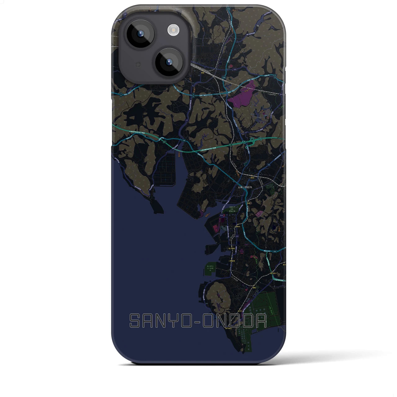 【山陽小野田（山口県）】地図柄iPhoneケース（バックカバータイプ）