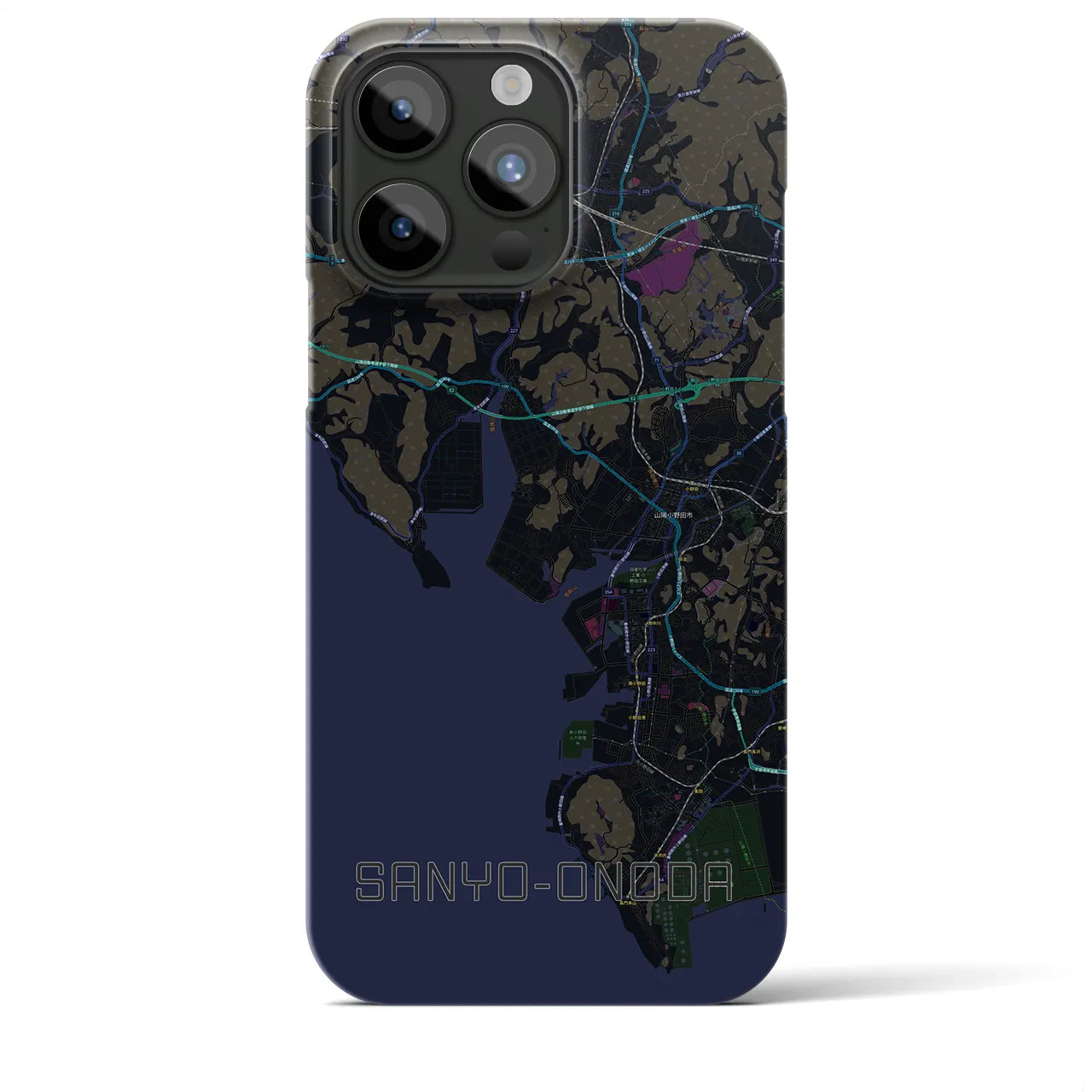 【山陽小野田（山口県）】地図柄iPhoneケース（バックカバータイプ）