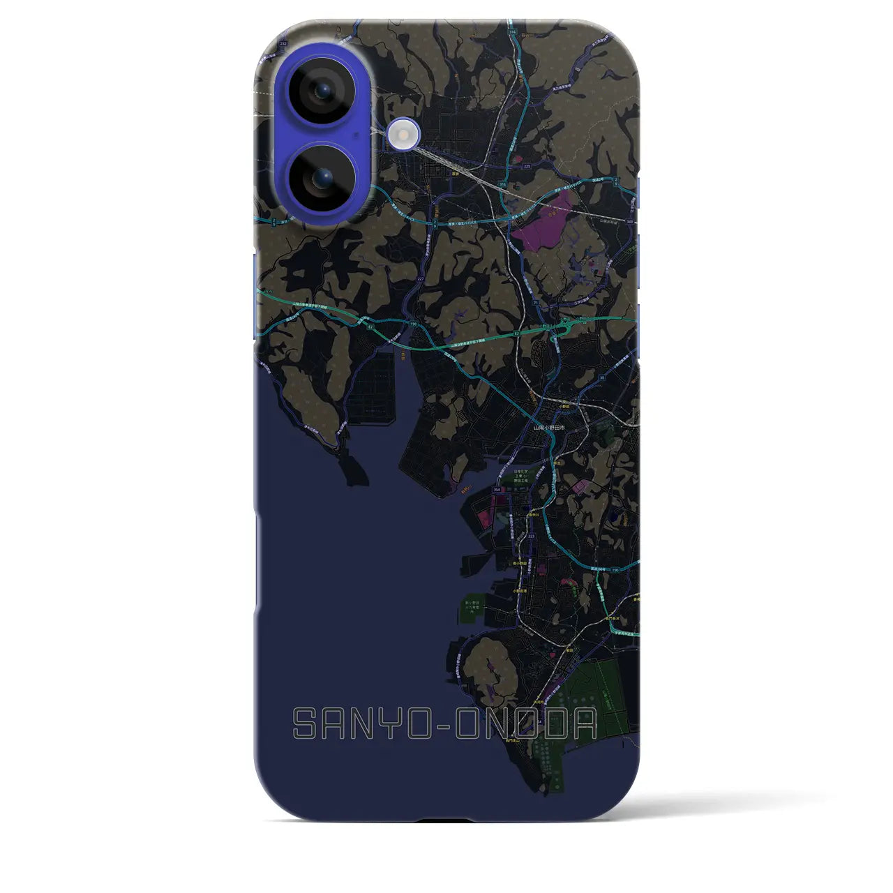 【山陽小野田（山口県）】地図柄iPhoneケース（バックカバータイプ）