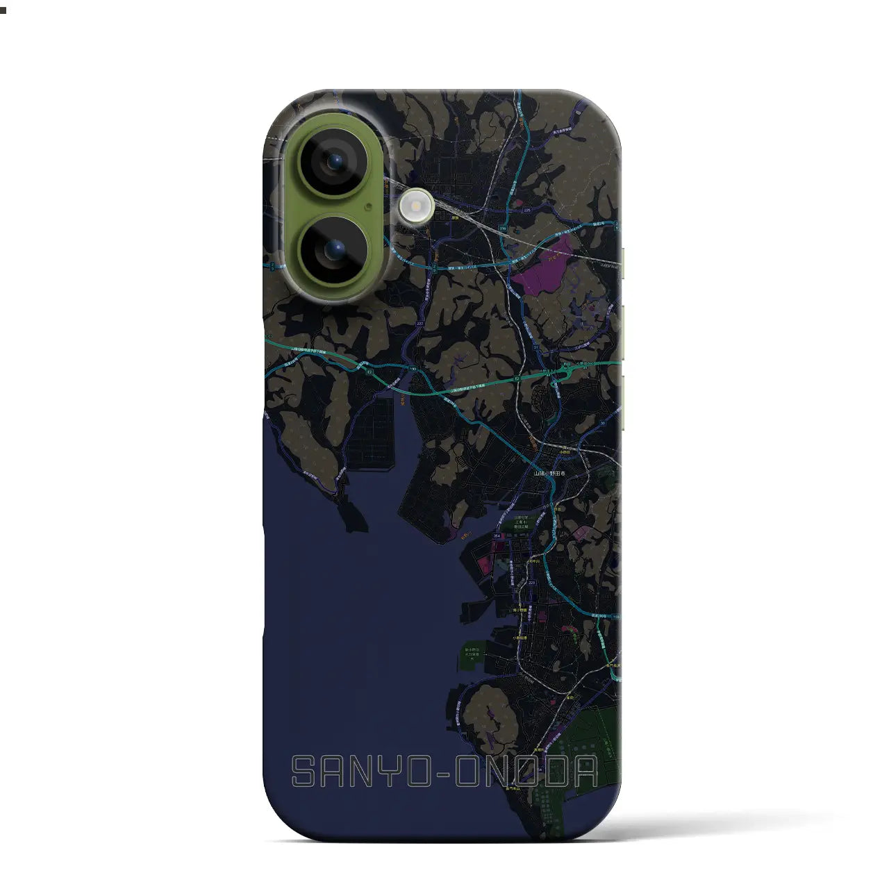 【山陽小野田（山口県）】地図柄iPhoneケース（バックカバータイプ）